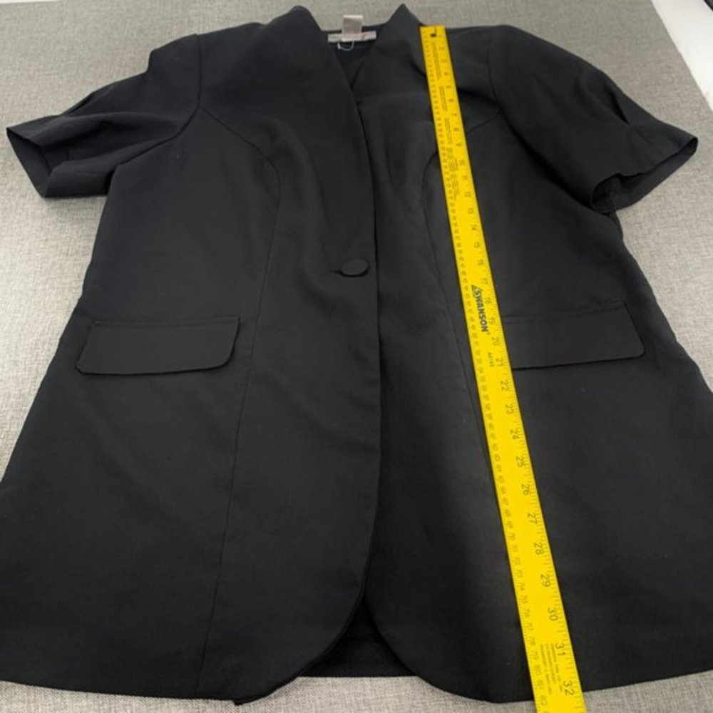 Roaman’s Black Lightweight Jacket One Button 16w … - image 7